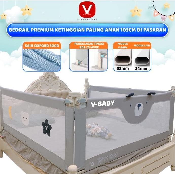 V-BABY CARE babyBedrail Baby Bed Rail Safety Guard Bedguard VBABY-N1