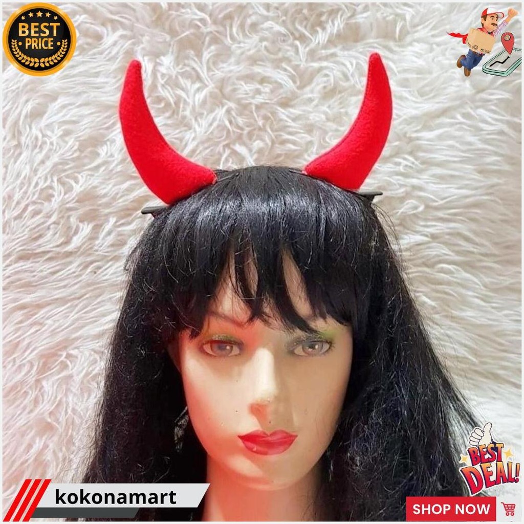 Bando Kostum Halloween Kucing Devil Angel Kelinci Maleficent Bunny Cosplay Halloween Bando Halloween