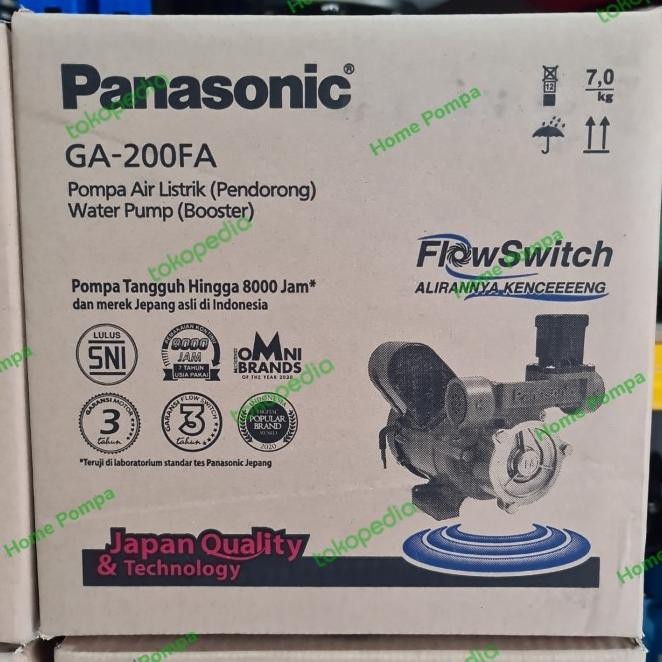 Pompa Pendorong Otomatis Panasonic Ga 200 Fa Pompa Booster Panasonic
