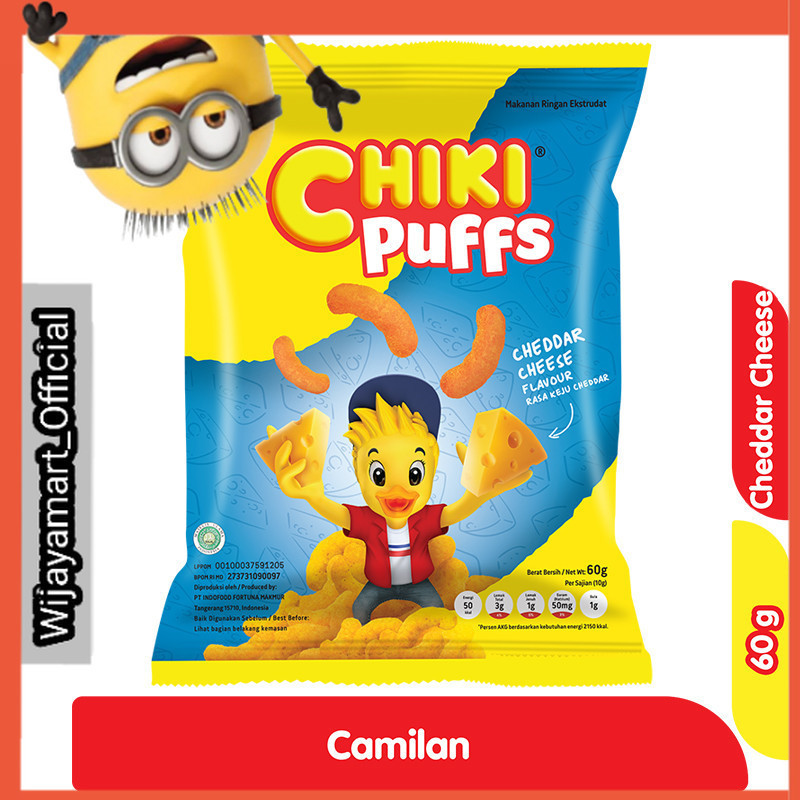 

Chiki Puffs Makanan Ringan Cheddar Cheese 60 g