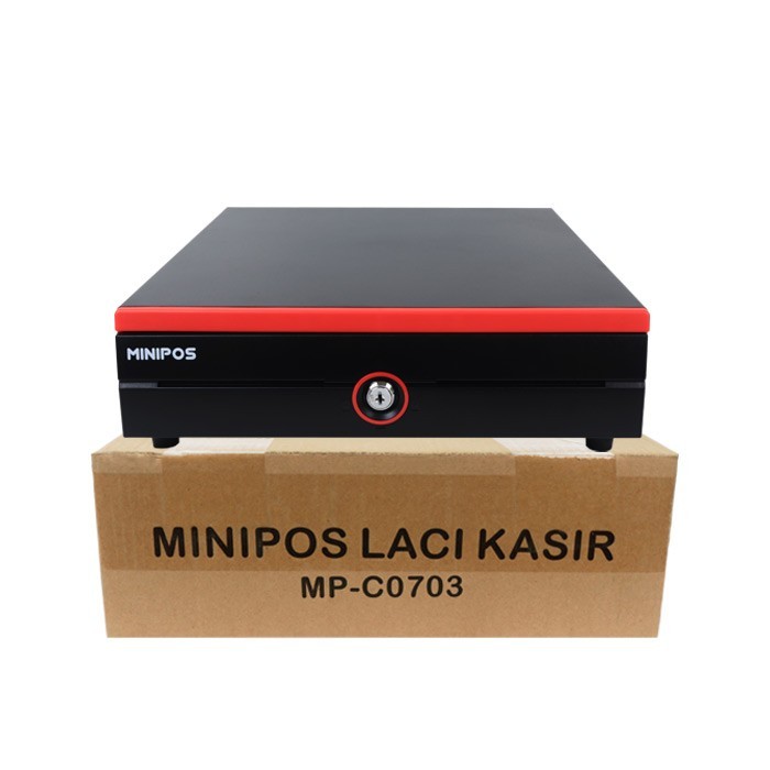 Laci Kasir Minipos Mp-C0703 Cash Drawer Laci Uang 4 Slot Metal Plastik
