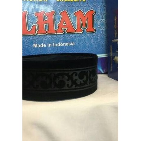 Peci Hitam Nasional Motif Laser