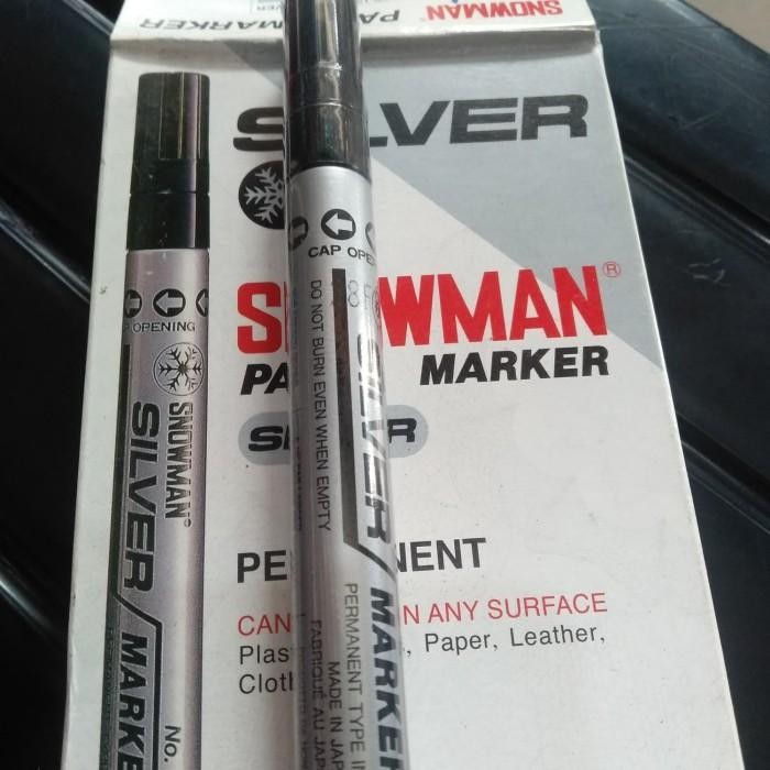 

Spidol Snowman Marker Permanen Silver Isi 12