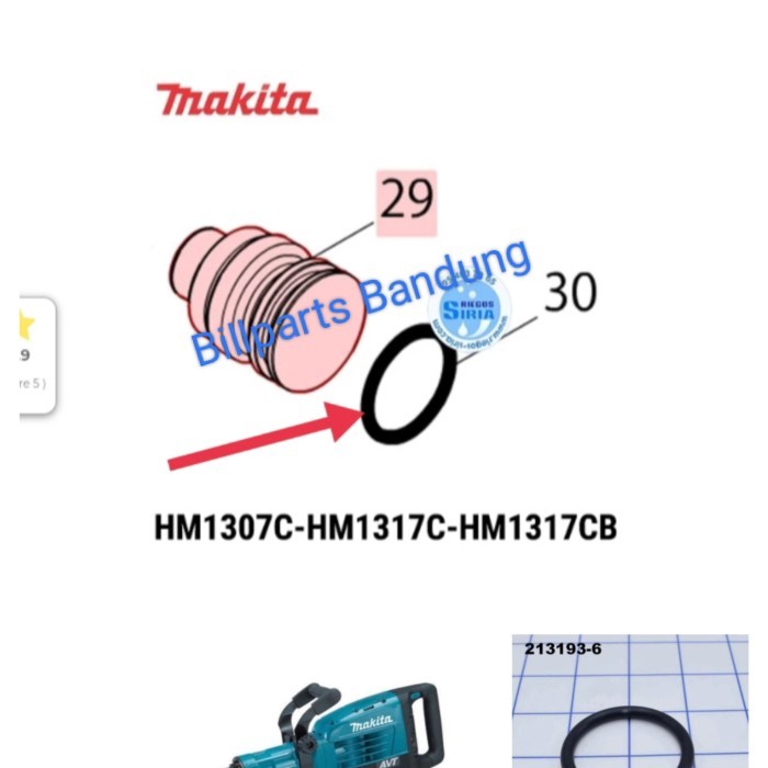 :<:<:<:<] oring seal sil striker piston HM1317C HM 1317 C HM 1317C bobok makita