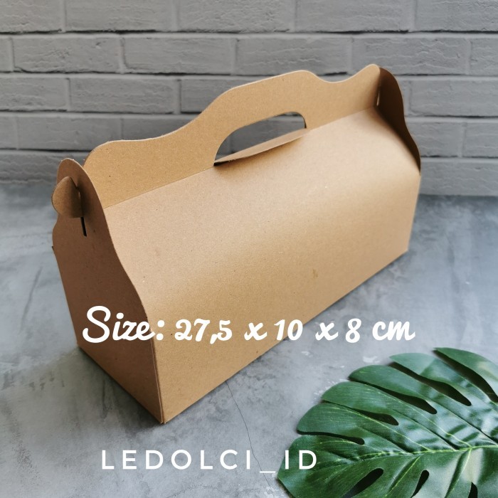 

langsung order saja] (5 PCS) RC271075 - BOX ROLL CAKE BOLU GULUNG + ALAS BESAR 27.5x10x7.2
