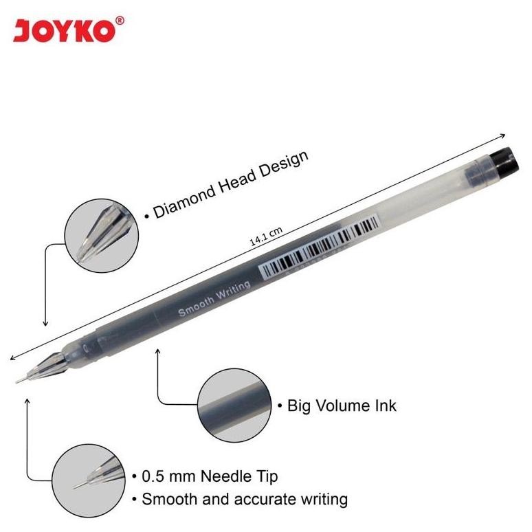 

df-8 Pulpen gel Joyko GP-212 iDiamond/0.5mm ( 1pak/12pcs ) Original