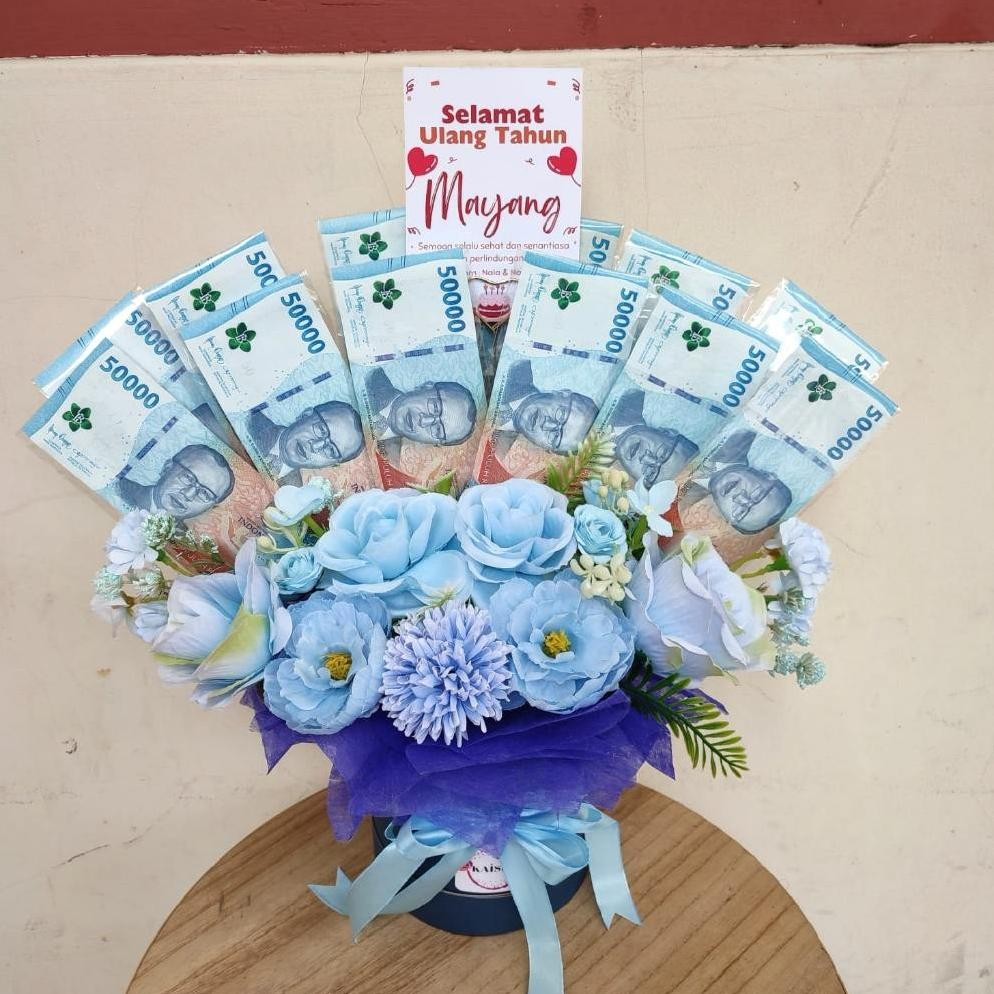 VIRAL Bloom Box Buket Uang Kosongan Buket Uang isi sendiri Buket Uang Bloom Box Uang fx-2