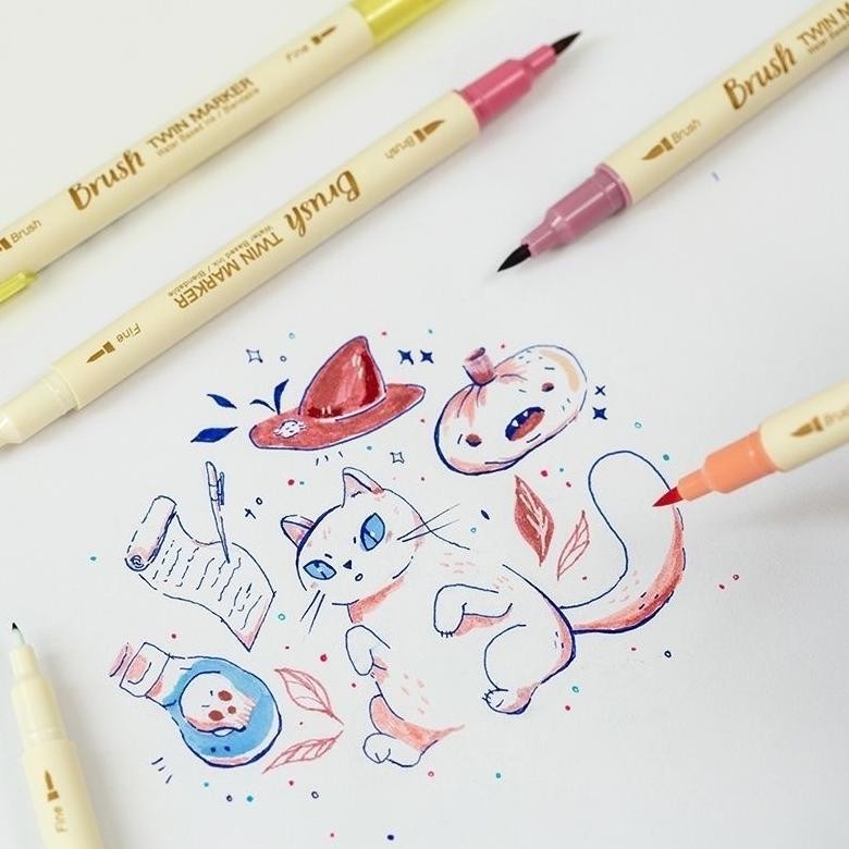 

VE29 Brush Pen Pastel Color Pena Warna Warni Aesthetic Brushpen Lucu Color Brush Pen Drawing Pen Brush Pen Set Spidol Brush Pen Kaligrafi Kuas Alat Tulis Sekolah Viral