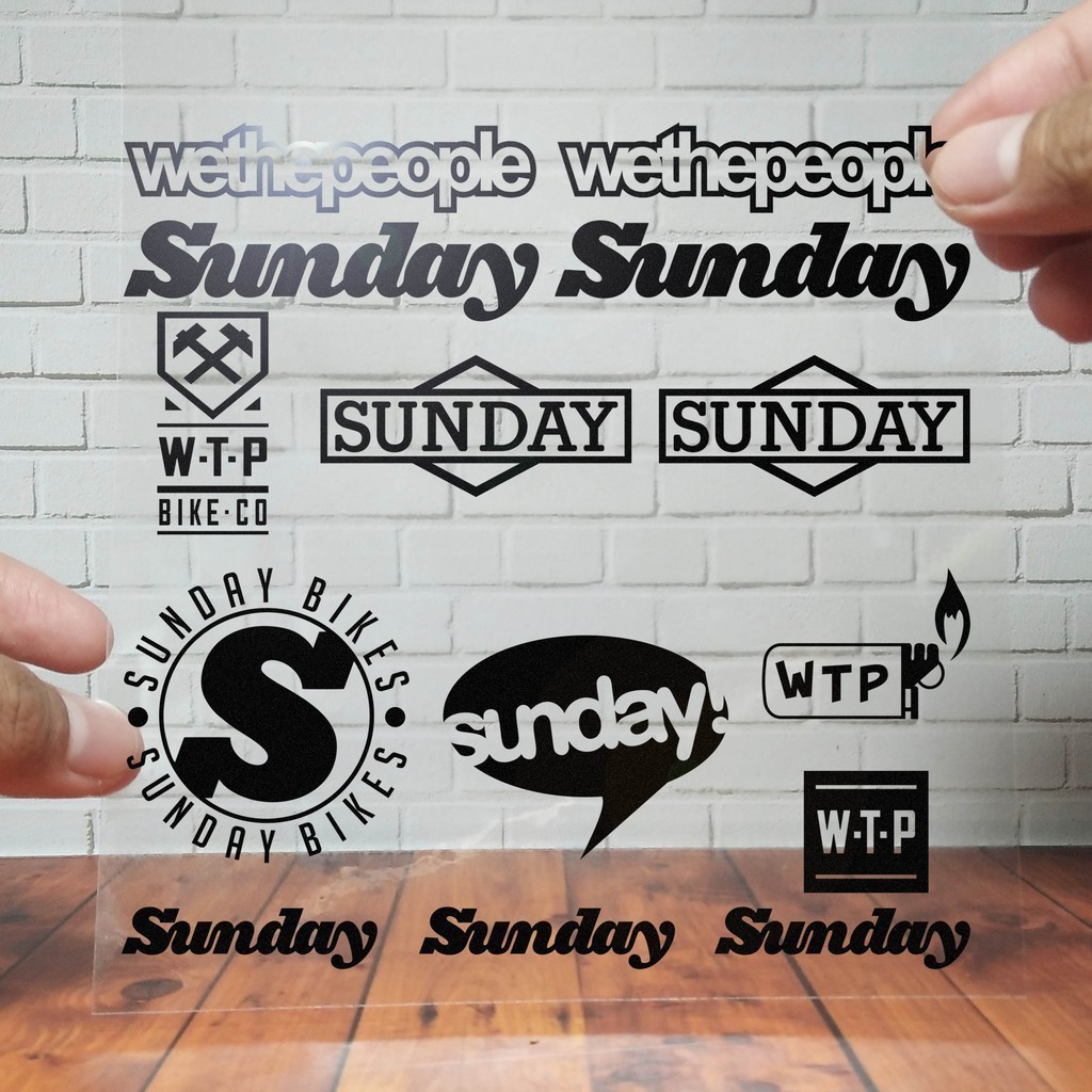 Cutting Stiker Bmx We The People Variasi Sepeda Sticker Frame Aksesoris Body Style Lipat Keren Decal