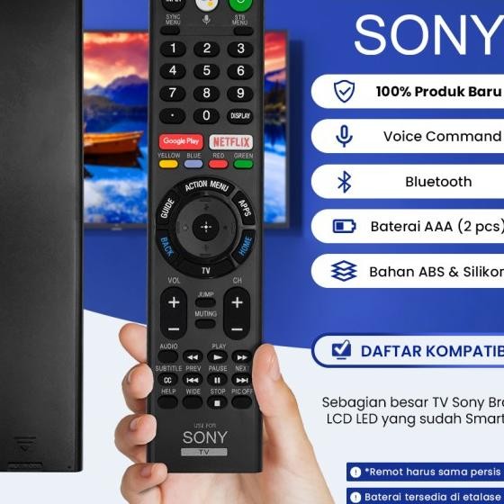 Remot Remote Tv Bravia Lcd Led Smart Tv Rmf-Tx300U Rmf-Tx300P