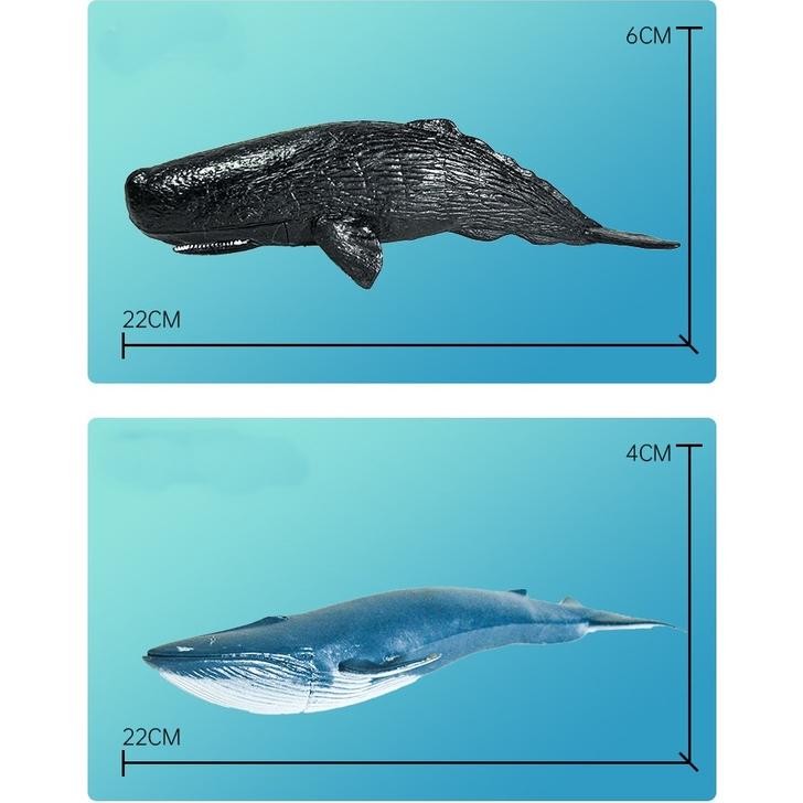COD Mainan Binatang Laut Karet Figure Hewan Laut Sea Animal Model Toys Koleksi Bahan PVC Shark Paus 