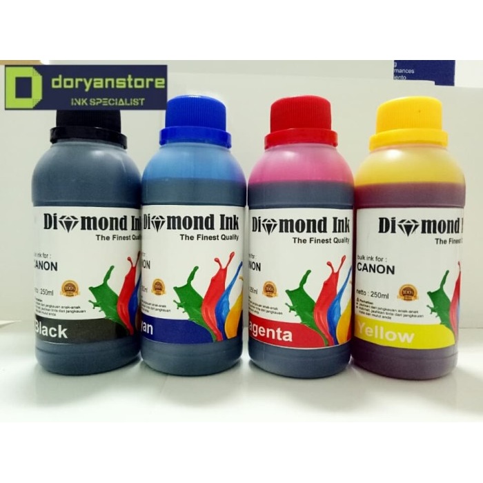 

PAKET TINTA CANON ISI ULANG / REFILL 250ML DIAMOND INK