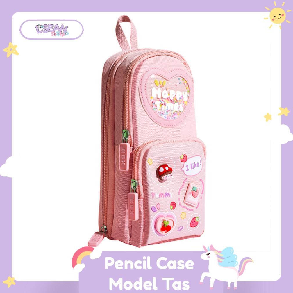 

gh-56 PENCIL CASE HIASAN GLITTER KARAKTER 3D MODEL TAS LUCU KOREA KAPASITAS BESAR Original