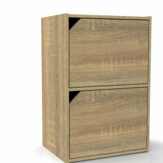 Rak Lemari Serbaguna / Rak Buku Pintu Nimalis / Rak Buku Susun 2