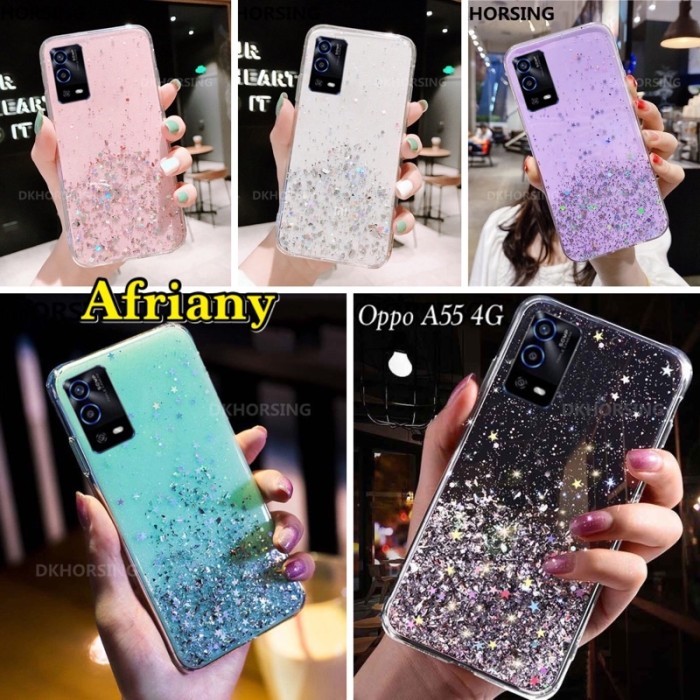 Dapatkan Case Oppo A55 / A54 Soft Tpu Motif Glitter Bling Casing Cover Hp Skl