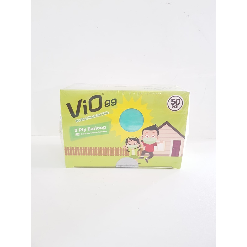 Masker Anak VIO 99 isi 50 / Masker Medis Anak 3ply Earloop VIO 99