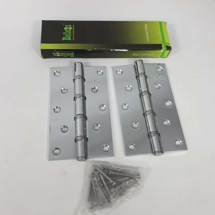 ENGSEL PINTU RUMAH BELLEZA 5 INCH CHROME MURAH BERKUALITAS EB-412