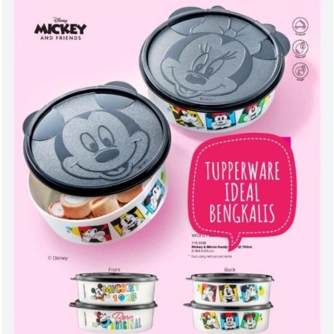 tempat makan anak Tupperware Mickey Minnie Bowl KS