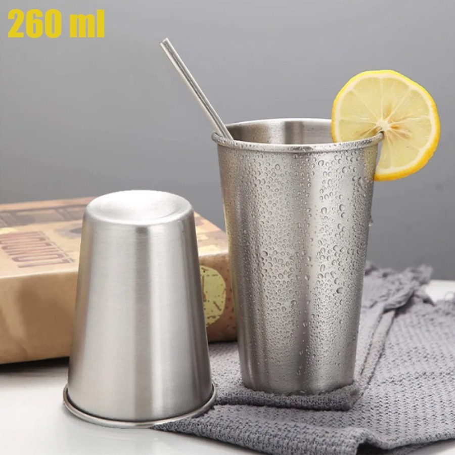 Cup Stainless Gelas Tea Milk 304 Serbaguna PROMO