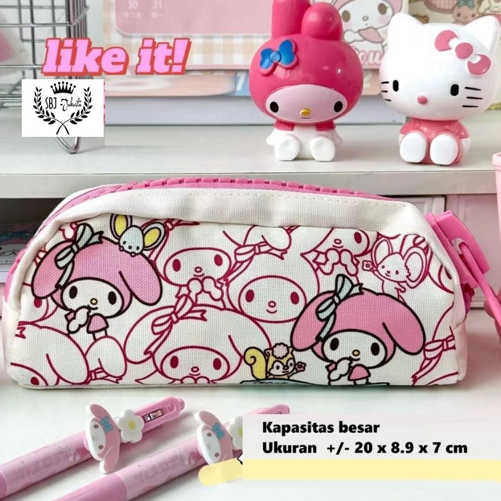 

gfd-12 Tempat Pensil Kotak pensil Softcase kanvas Toy Story Sanrio My melody Pochacco resleting besar Sale