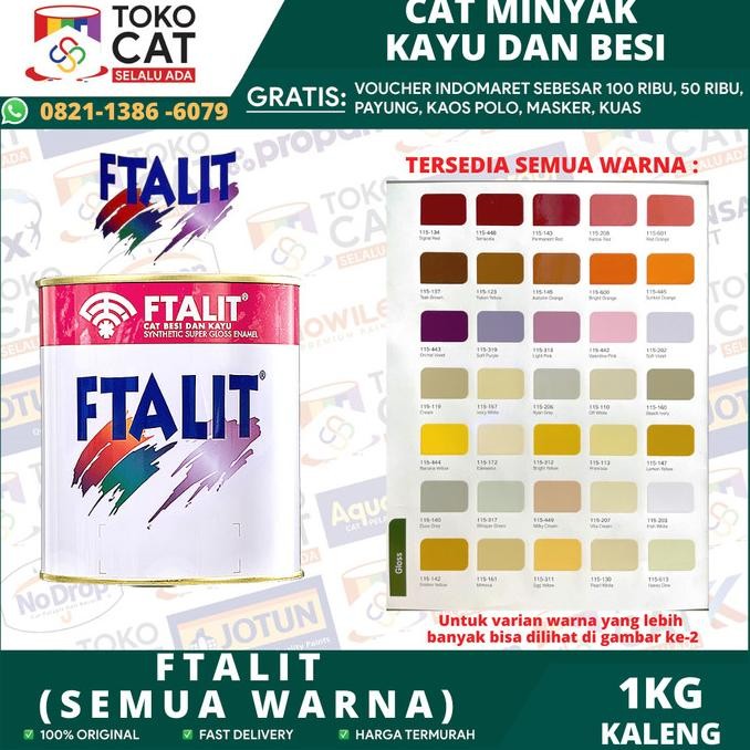 Ready Cat Ftalit 1 Kg Cat Minyak / Cat Kayu Besi Warna Silver Kode 998 Siap Kirim !!