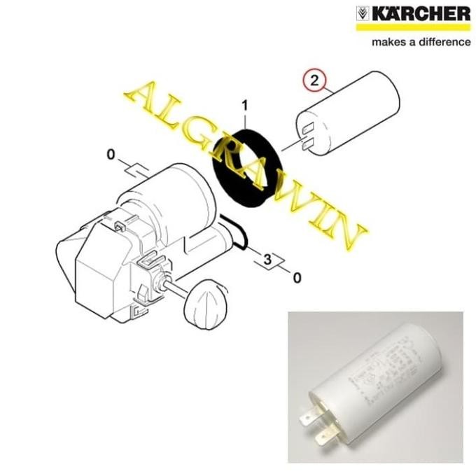 Karcher Capacitor 16Mf For Karcher K2 K3 K4 K5 Spare Part Kapasitor
