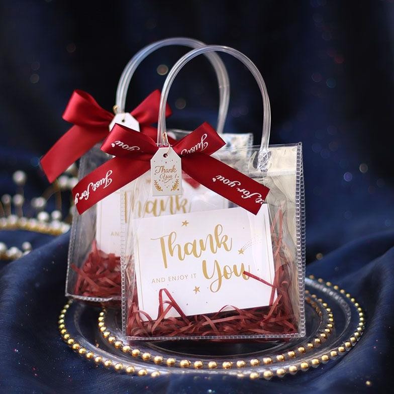 

PROMO (Grosir 10 Buah) Tas Mika Kancing Hampers Goodie Bag Premium jg-56