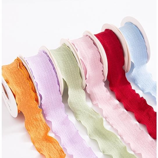 

BISACOD [1ROLL/9METER] Korea Ribbon Wave / Pita buket bunga / Pita kado / Flower bouquet ribbon roll am-45