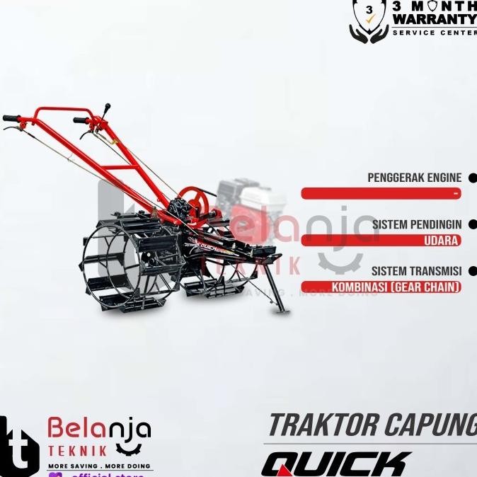 Ptr Quick Traktor Bajak Sawah Capung Metal Tanpa Mesin Penggerak