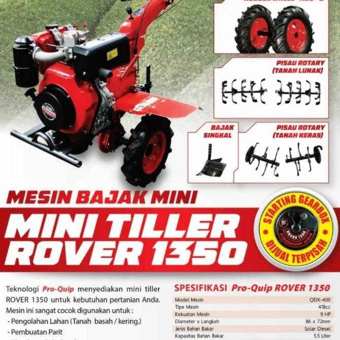 LimitedEdition Mesin Bajak Mini Mini Tiller Cultivator Proquip Rover 1350