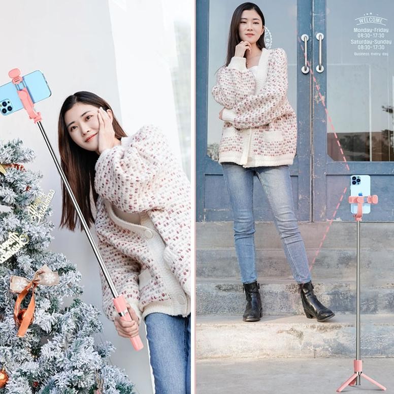 Tu-67 Topspot Tongsis 105Cm Selfie Stick Mixio Tripod  Bluetooth Remote Shutter 7 Kunci Selfie Stick