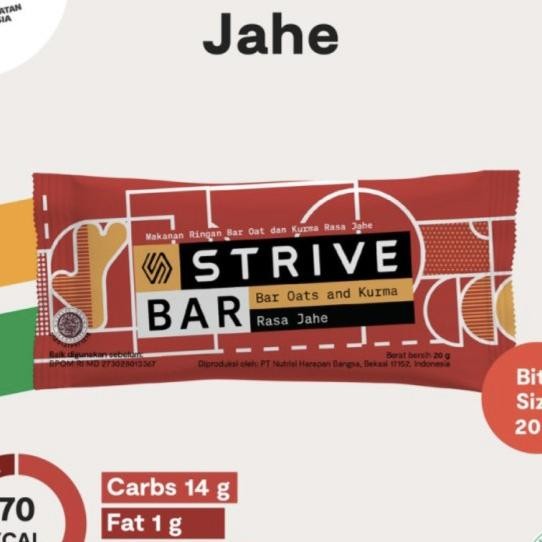 

Strive Energy Bar Jahe 20Gr / 40Gr - 1Box Isi 5Pcs