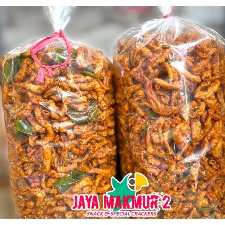 

Ori 1Kg Keripik Usus Ayam Pedas Daun Jeruk High Quality