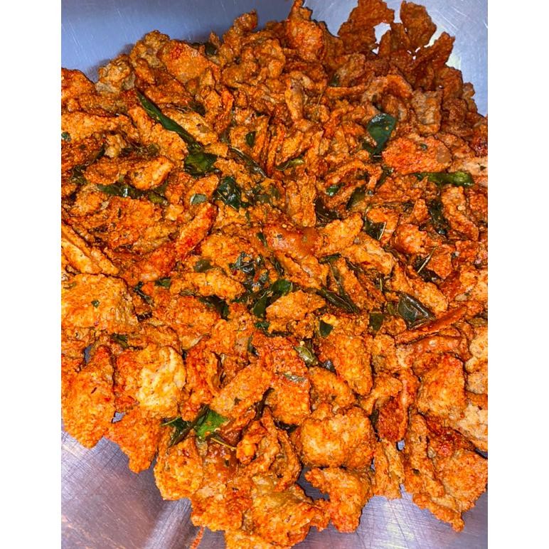 

Terpercaya Keripik Kulit Ayam Krispi Pedas Jeruk 1Kg High Quality