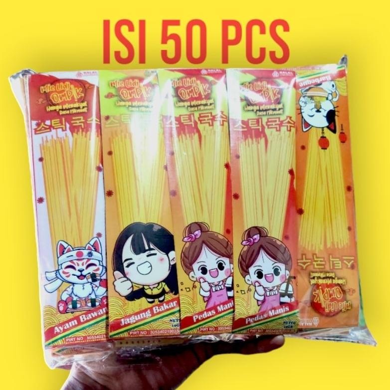 

Sale Mie Lidi Ompik Isi 50Pcs Kemasan Karakter Baru Grosir