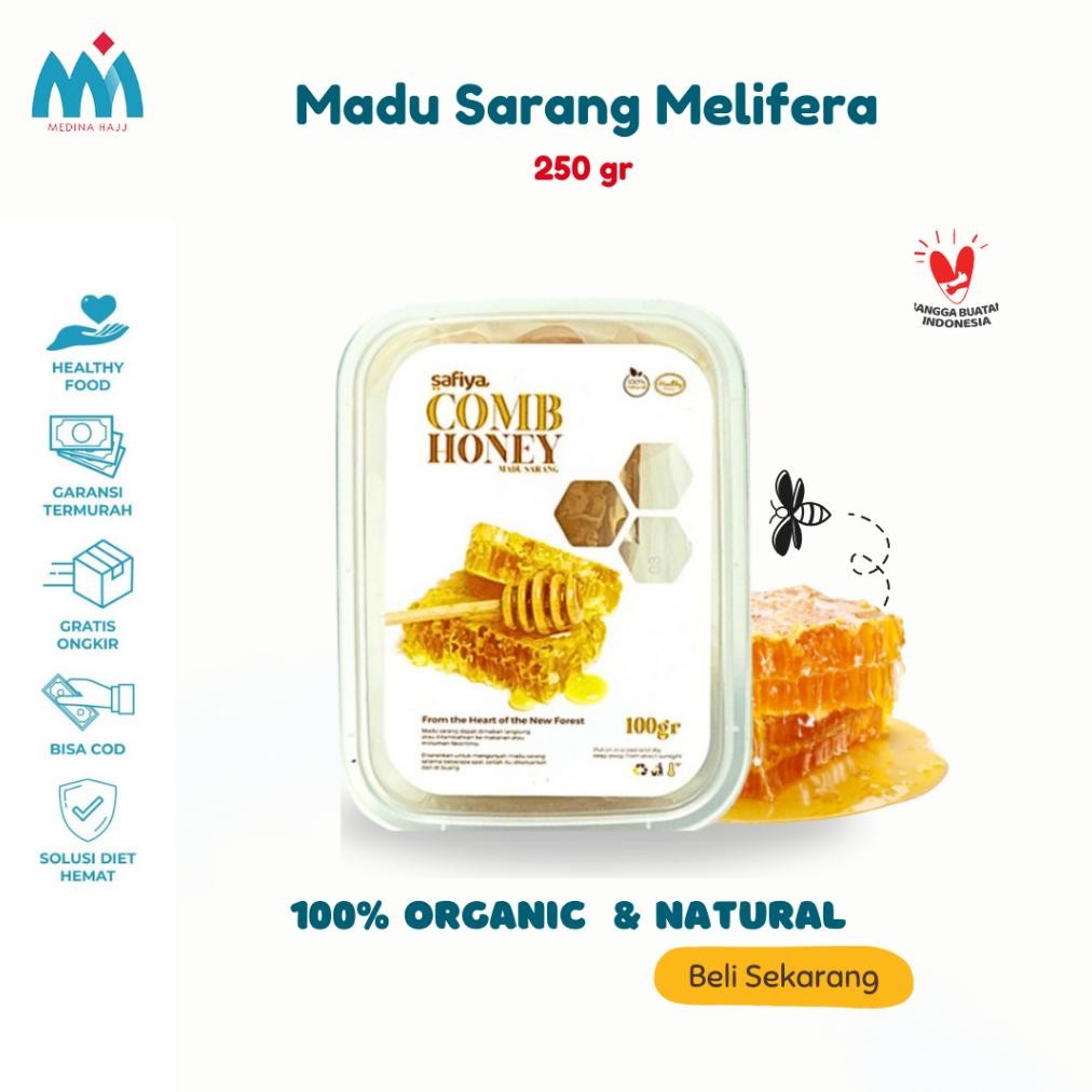 

Buruan Madu Sarang Murni Asli Melifera 100 Gram Original Safiya High Quality