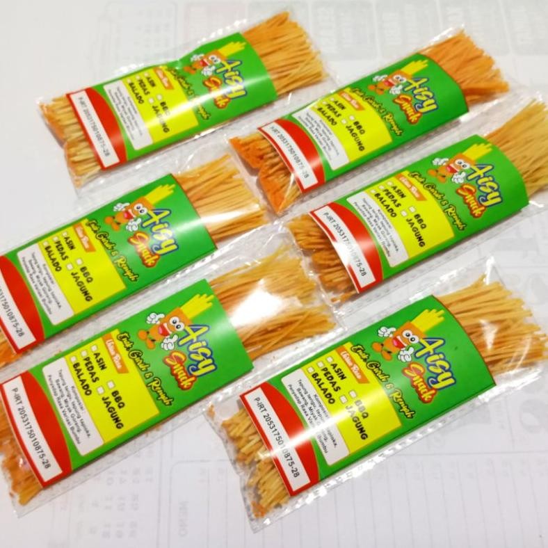 

Original Paket Mie Lidi Isi 20 Pcs 30Gram Termurah Aisy Snack Premium