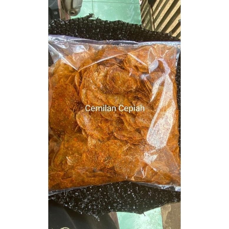 

Ori Keripik Kaca/ Elod/ Kripca 1 Kg Pedas Daun Jeruk Premium
