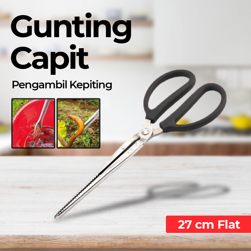 Capit Capitan Belut Gunting Penjepit Kepiting Seafood Panjang Kuat Stainless