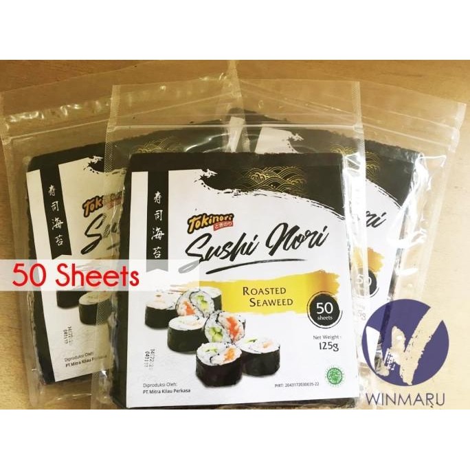 

Tokinori Sushi Nori Seaweed Rumput Laut 50 sheets/lembar es77