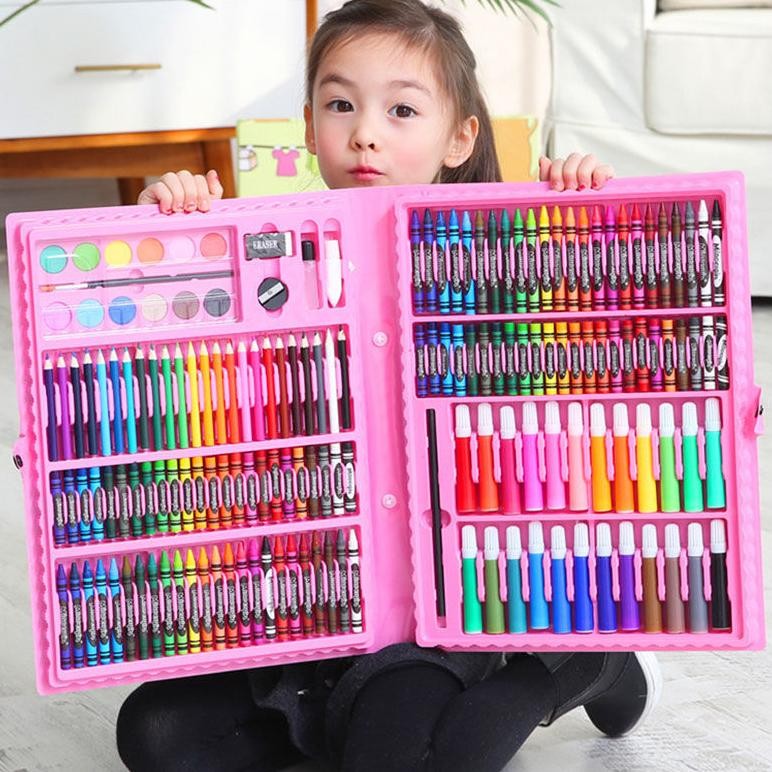 

Hot Sale Alat Lukis Art set Isi 150 Pcs Pensil Warna Set Anak Crayon Termurah