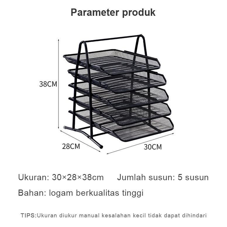 

TERLARIS Rak Kertas Dokumen Surat 5 Susun Paper Document Letter Tray Tier -98
