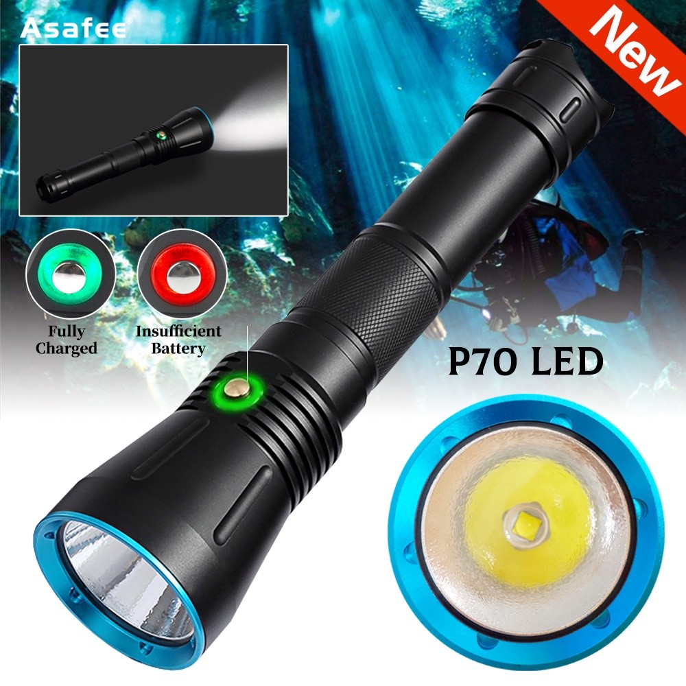 Asafee 10000lm DA16 XHP70.2 /SST70 LED Super Bright Powerlow Senter Waterproof Waterproof Bawah Air 