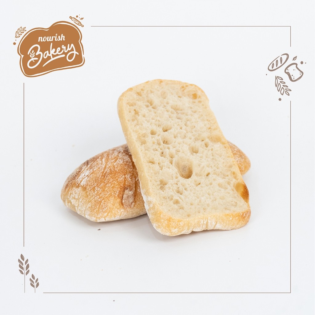 

GR Ciabatta - 100% Sourdough Ciabatta Long Fermentation (Vegan) Isi 2 pcs