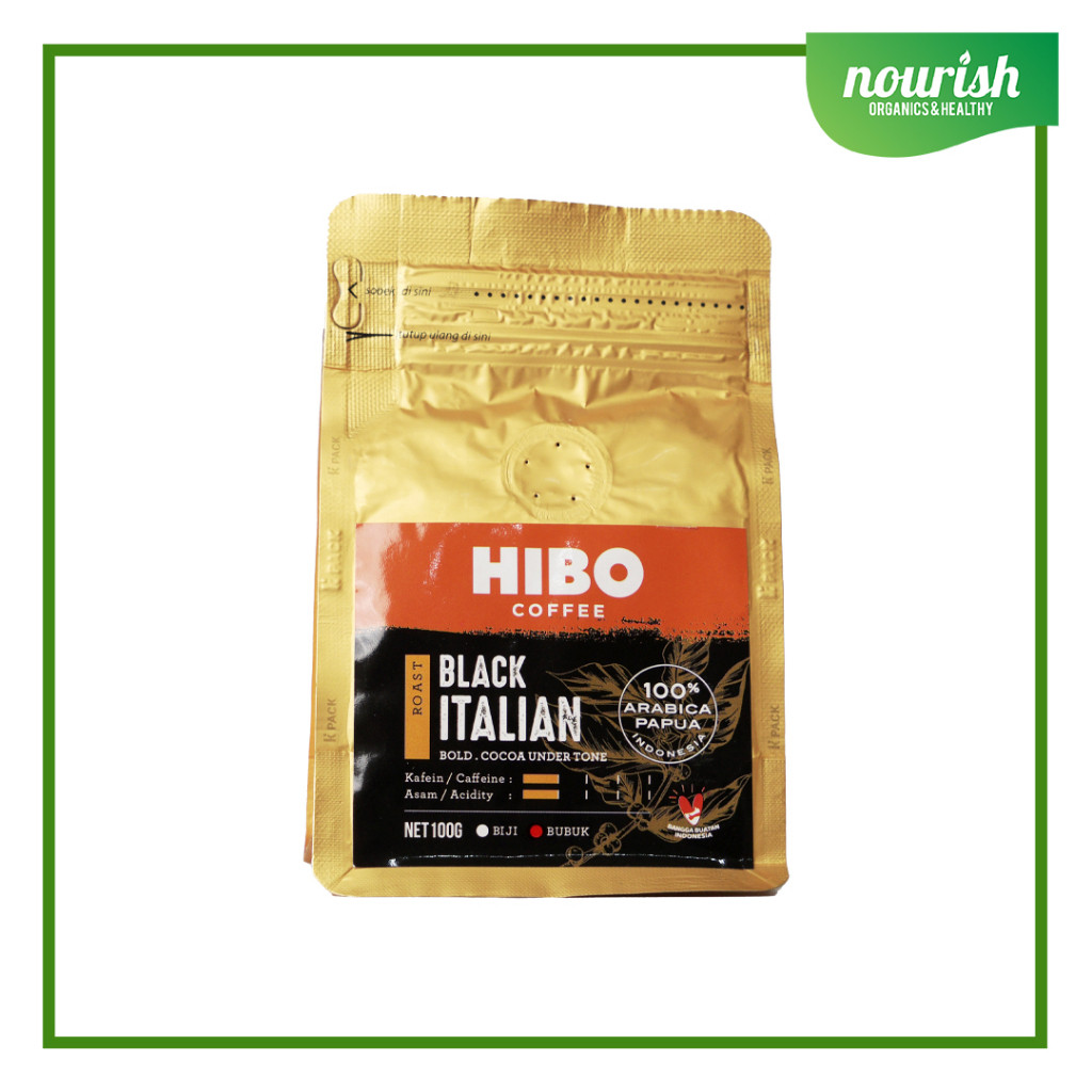 

Hibo, Organic Coffee Black Italian 100gr