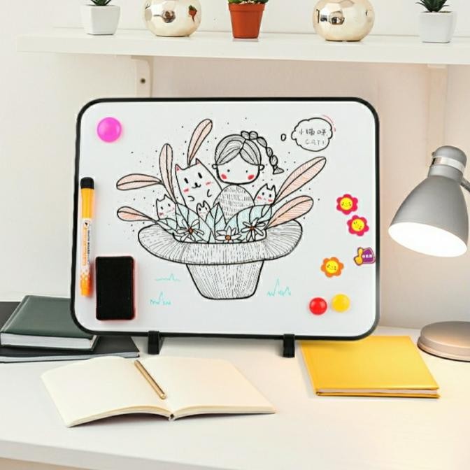 

Best Seller Papan Tulis Anak A4 Magnetic Whiteboard 2 Sisi White Board Anak Berkualitas