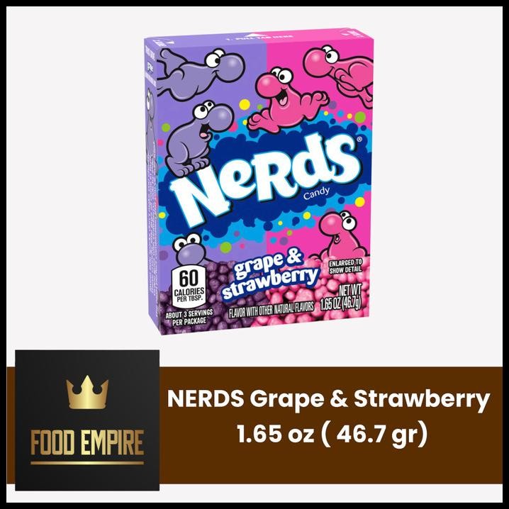 

Nerds Grape & Strawberry Candy 1,65 Oz | Permen Asem 46.7 Gram