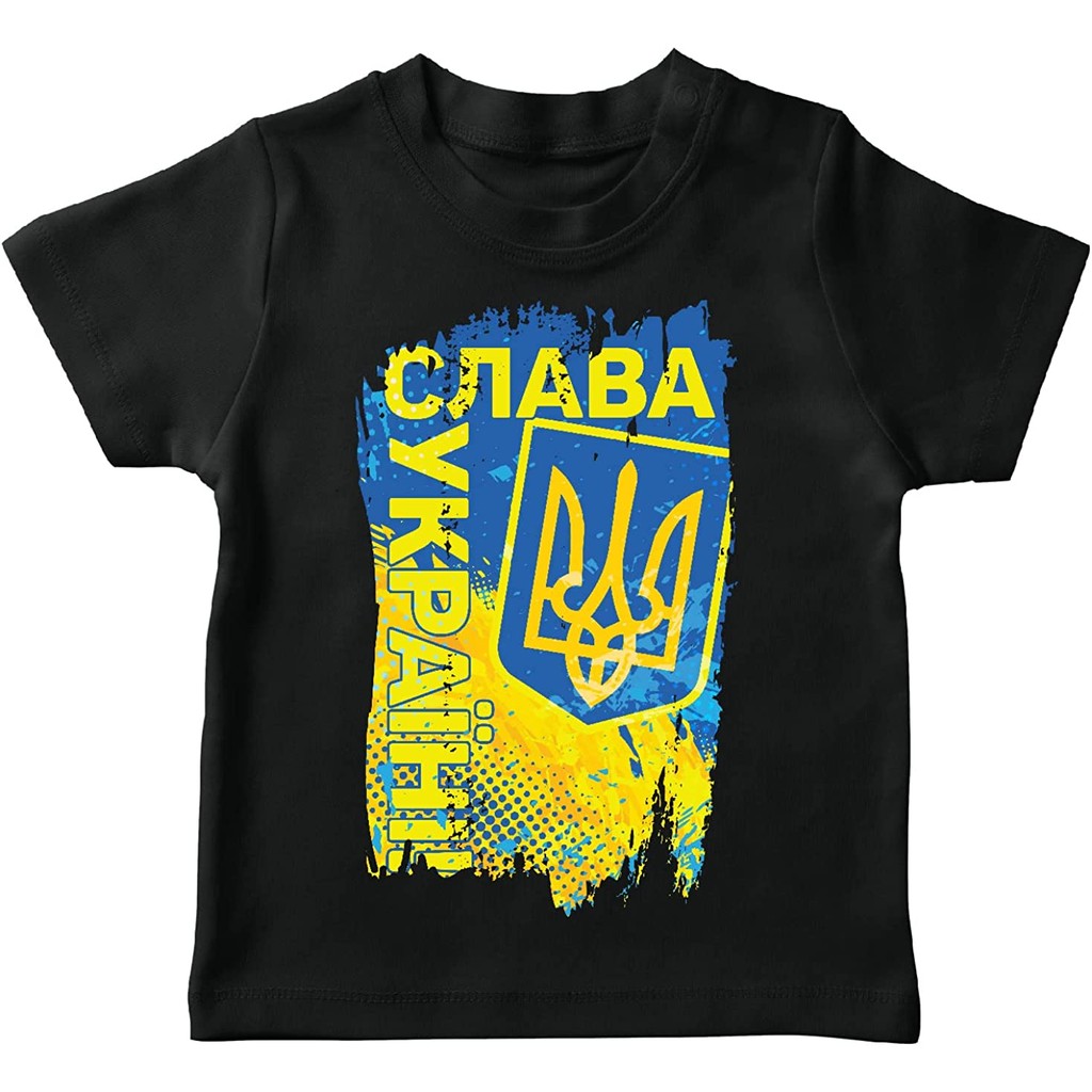 Bendera Ukraina Kemuliaan Bagi Ukraina Kaus Pria Ukraina Antik Longgar