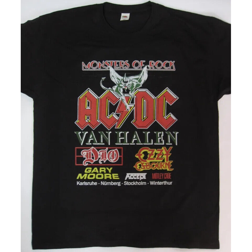 Kaos Monsters Of Rock Jerman 1984 Ukuran S Hingga Xxl Baru