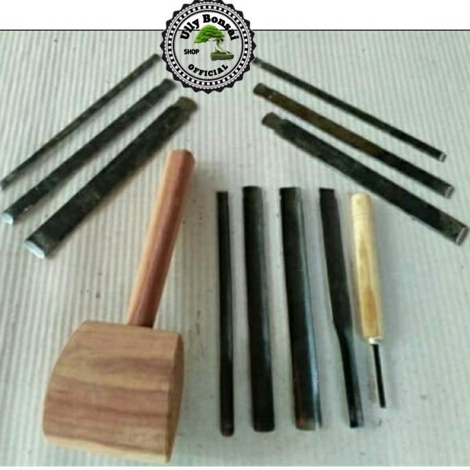 Pahat Ukir Jepara Lengkap Isi 11 Pcs Plus Palu Kayu Diskon